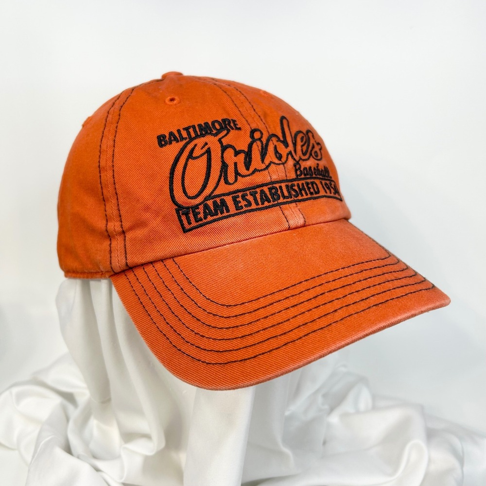 BALTIMORE ORIOLES Baseball Hat Orange MLB Adustable Cotton Twill Embroidered
